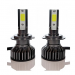 Set 2 becuri auto COB, 100W, lumina alb-rece, 12000 lumeni