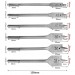Set 6 burghie plate freze pt lemn 10-25mm