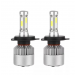 Kit becuri led auto COB S2 H4 2 buc/set 8000Lumeni temperatura 6000K/Alb putere 72W
