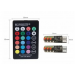 Set 2 Becuri LED RGB Auto Cu Telecomanda soclu T10 cu BILUTE/ 192 / w5w putere 2W