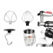 Mixer, blender si masina de tocat 3 in 1 Zilan ZLN1772 Negru, 6+1 nivele de control al vitezei, 1400W