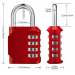 Lacat cu cif (4 cadrane) ROSU