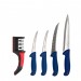 Set 4 cuțite pentru măcelărie Germany, cu dispozitiv de ascuțit cu 3 lame
