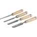 Set 4 dalti cu maner de lemn