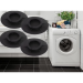 Set 4 picioruse antiderapante, negre, pentru masina de spalat